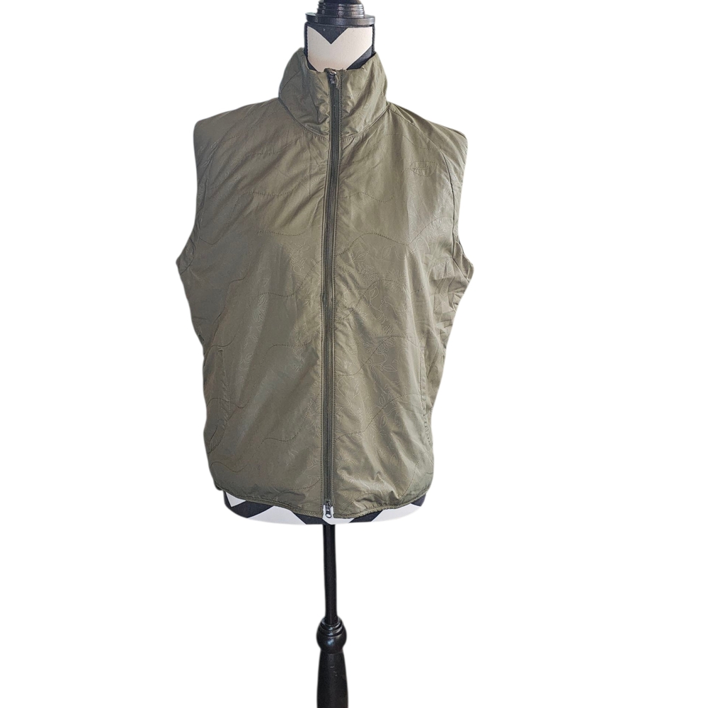 Women's Olive Green Sleeveless Jacket